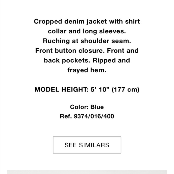 Zara Cropped Denim Jacket - Picture 7 of 7